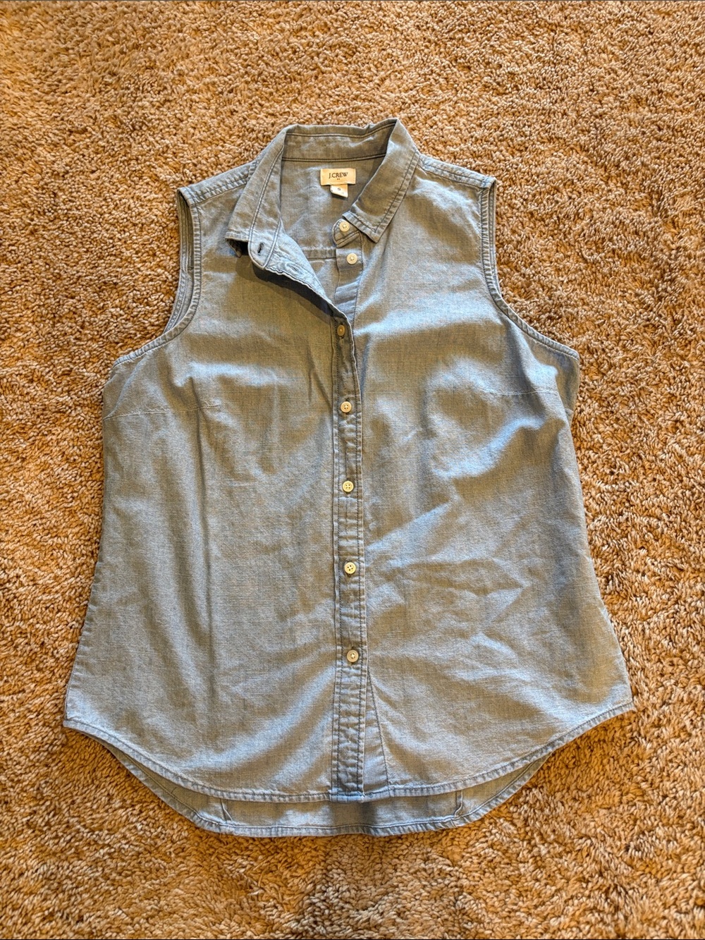 J. Crew Factory Chambray Sleeveless Button Down